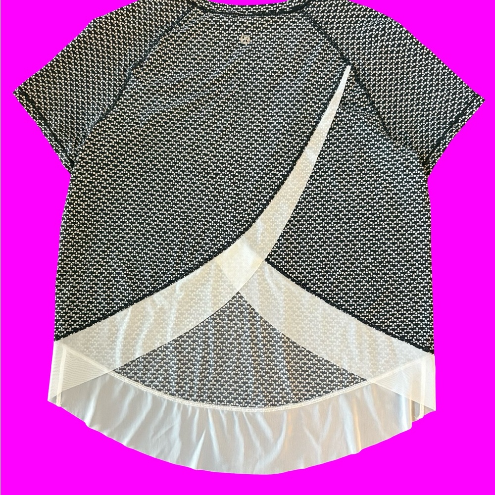 Lululemon Quick Pace Split Monochromatic Black/Wh… - image 3